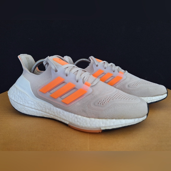 Adidas Ultraboost 22 Size 8.5 Aluminum Beam Orange GX6666**No Insole** - Picture 1 of 13
